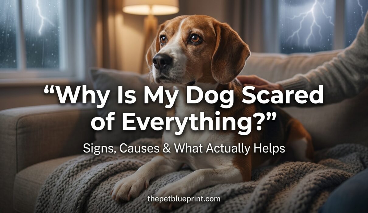 Why is my dog scared of everything? Signs, causes, and what actually helps
