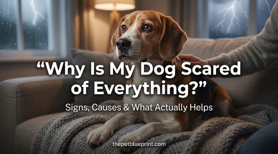 Why is my dog scared of everything? Signs, causes, and what actually helps