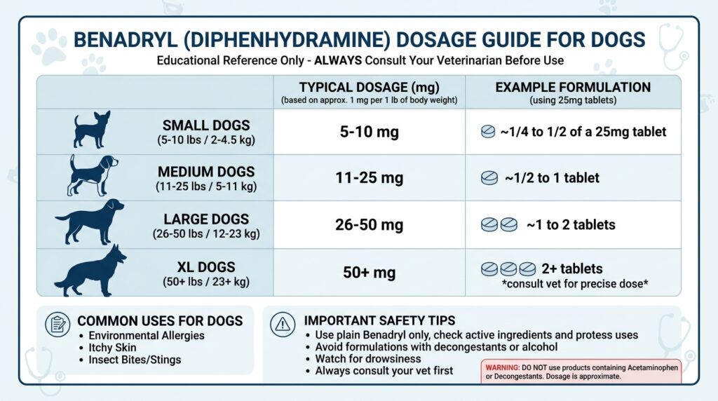 Benadryl tablet dosage by weight