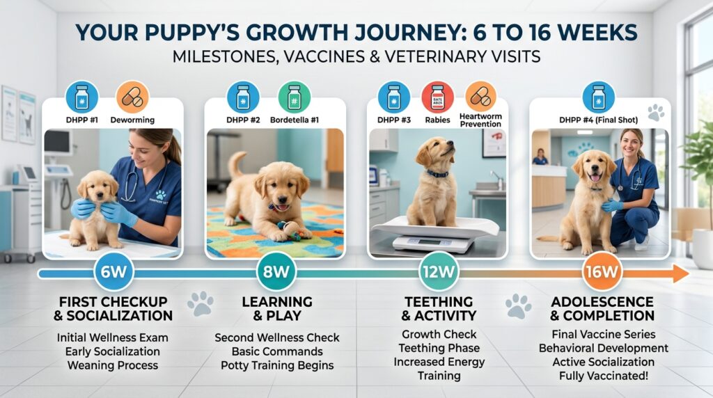 The full puppy vaccine schedule at a glance